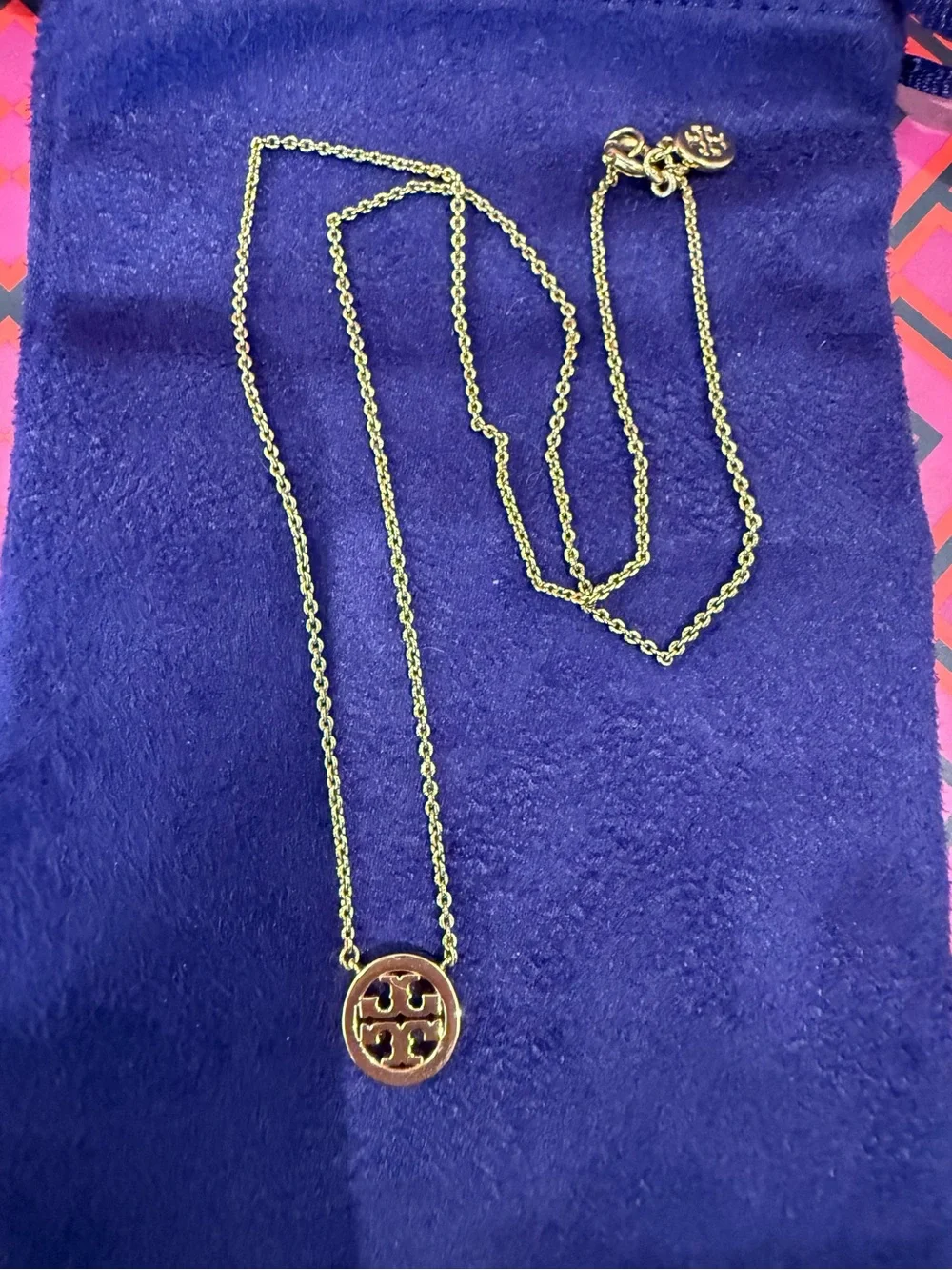 TORY BURCH *NWT* Miller Pave Pendant Necklace and Stud Earring Set in Gift Box